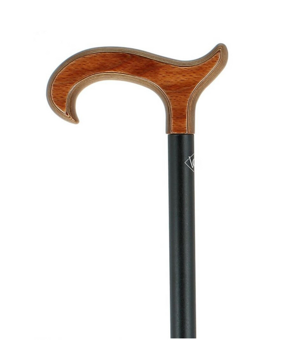 WC Telescopic Adjustable Walking Stick with Stamina Wood Derby Handle