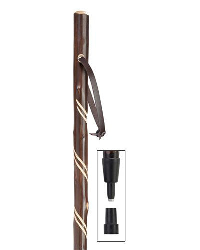 Double Spiral Chestnut Hiking Staff